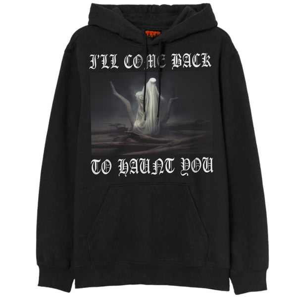 BACK TO HAUNT YOU Hoodies DTG Small BLACK 
