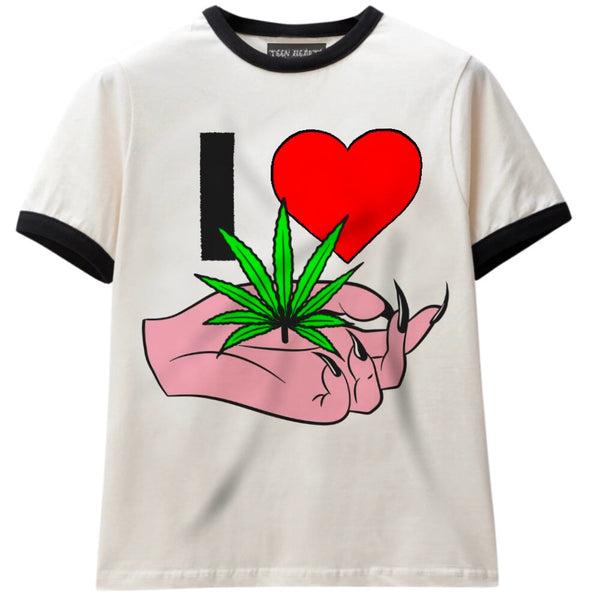I ♥ WEED T-Shirts M0NSTERDIGITAL Small WHITE 