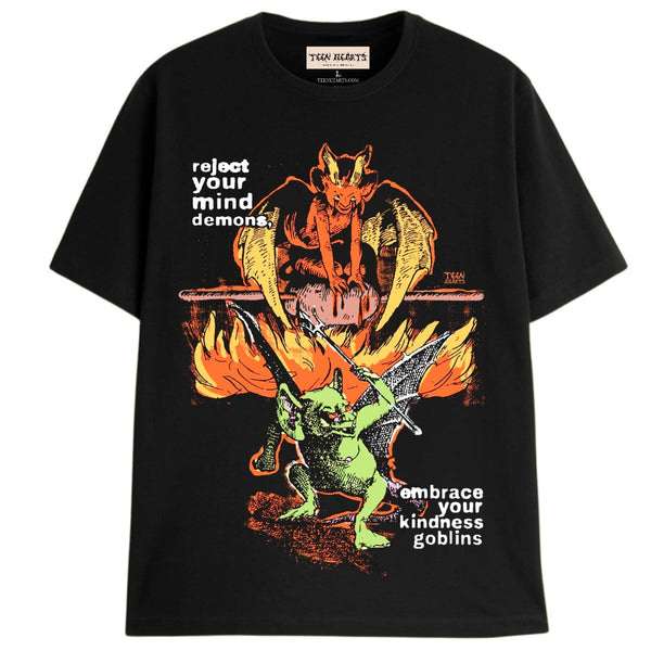 KINDNESS GOBLINS T-Shirts DTG Small BLACK 