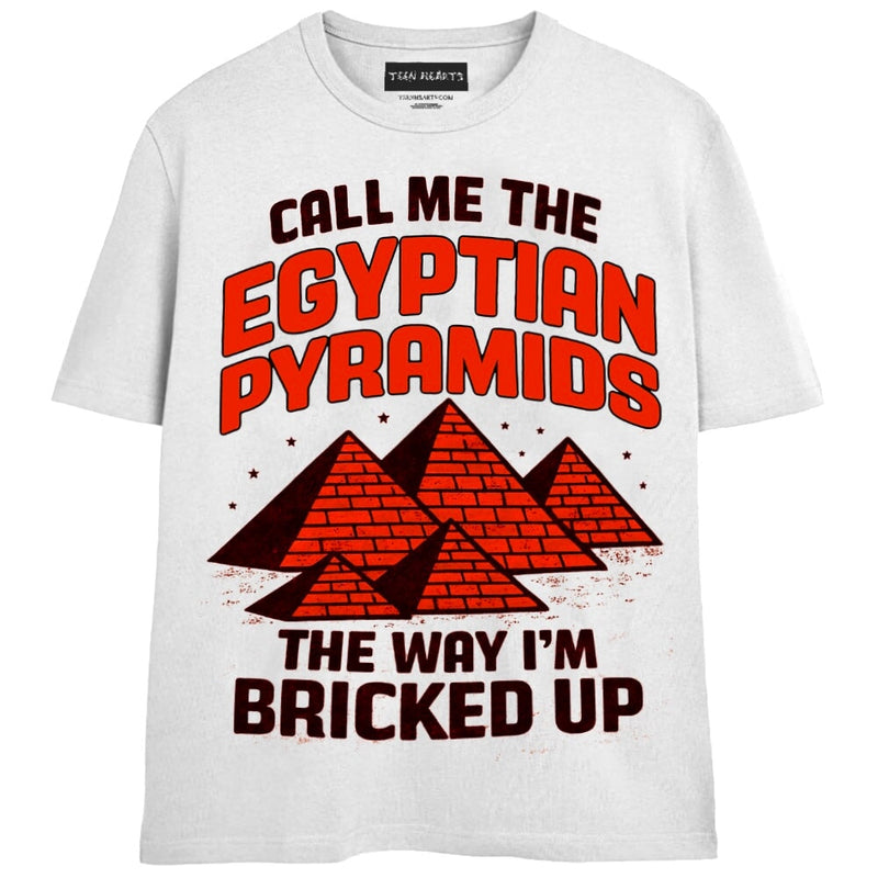 EGYPTIAN PYRAMIDS BRICKED UP T-Shirts MONSTERDIGITAL Small WHITE 