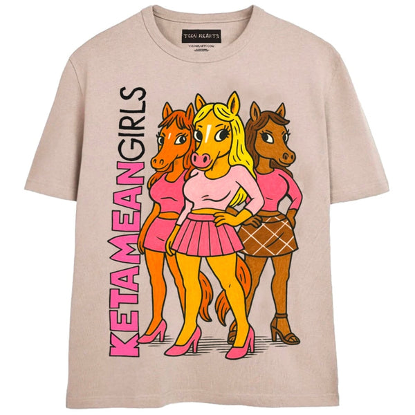 KETAMEAN GIRLS T-Shirts MONSTERDIGITAL Small Tan 