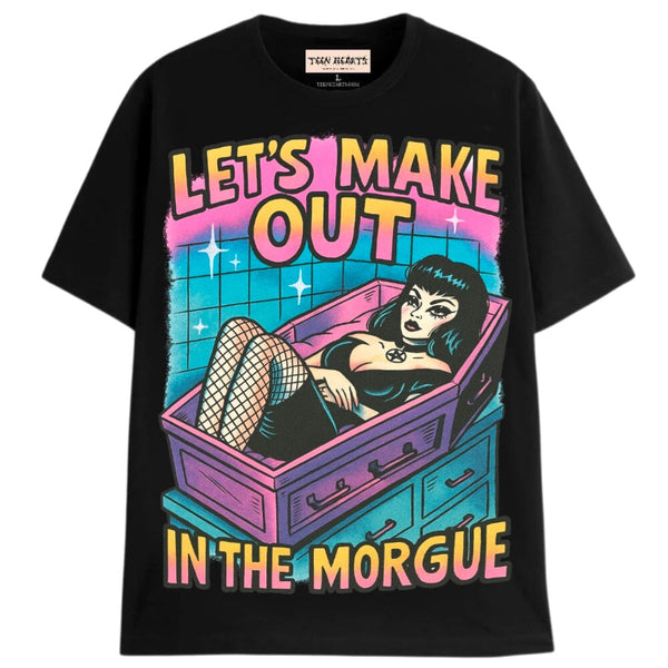 MAKE OUT IN THE MORGUE T-Shirts MONSTERDIGITAL Small Black 