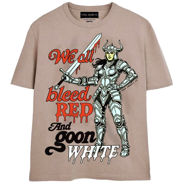 BLEED RED GOON WHITE T-Shirts MONSTERDIGITAL Small Tan 
