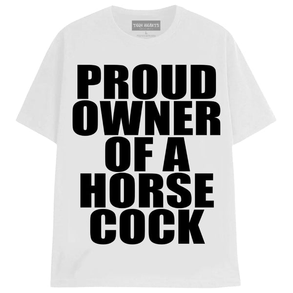 HORSE COCK T-Shirts MONSTERDIGITAL Small WHITE 