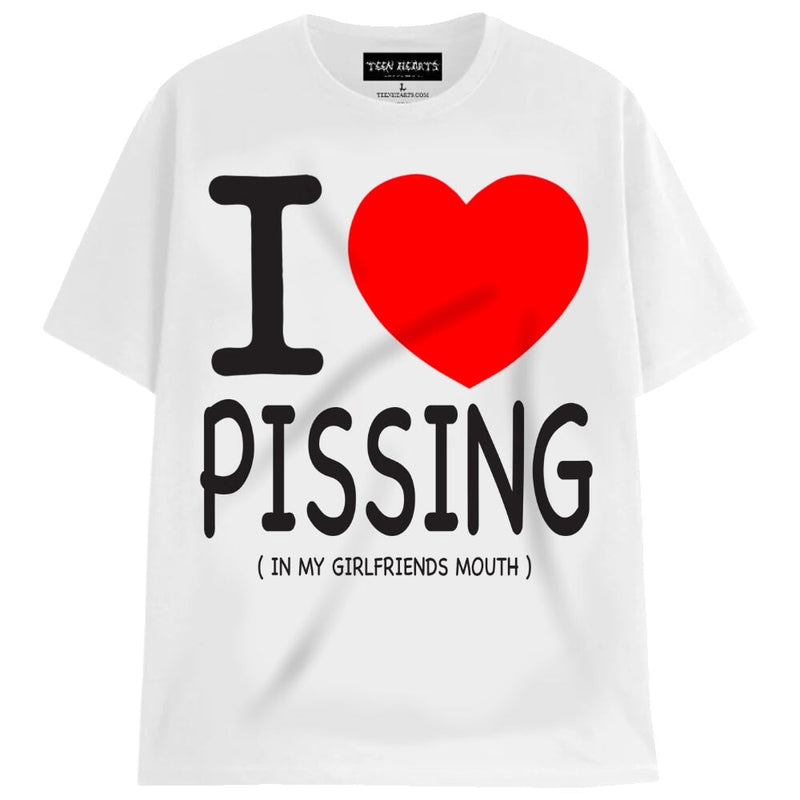 I LOVE PISSING T-Shirts DTG 4XL WHITE