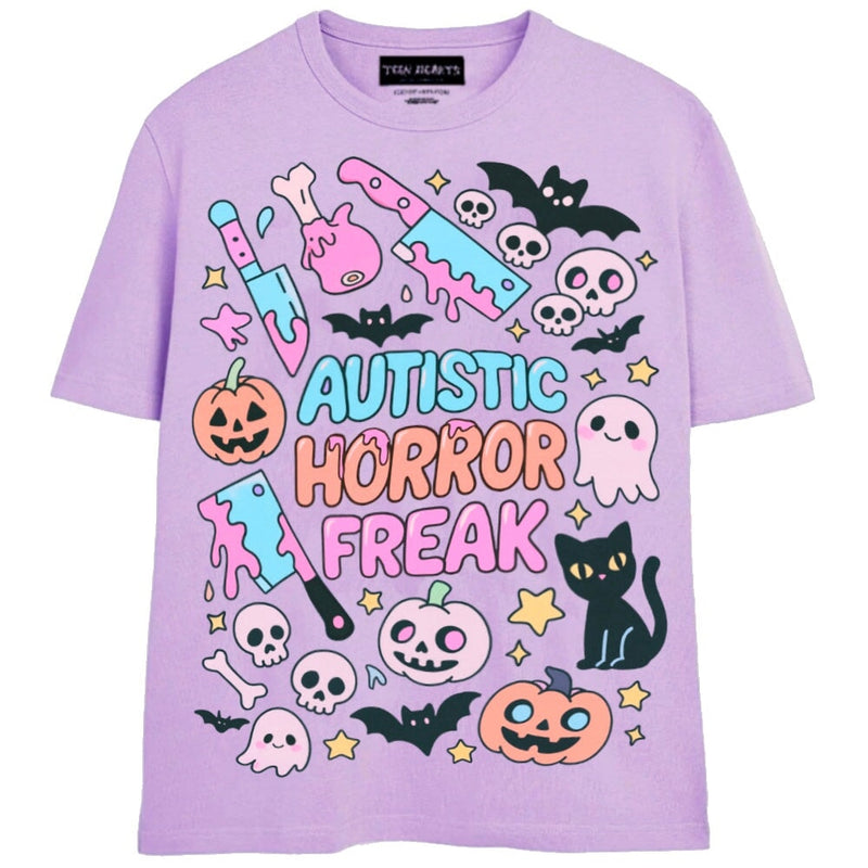 AUTISTIC HORROR FREAK T-Shirts MONSTERDIGITAL Small PURPLE 