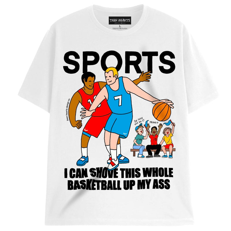SPORTS ARE GAY T-Shirts DTG Small WHITE 