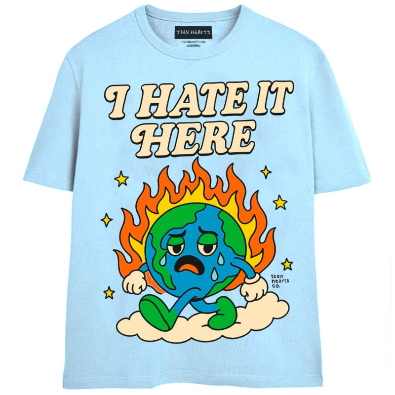 I HATE IT HERE T-Shirts MONSTERDIGITAL Small BLUE 