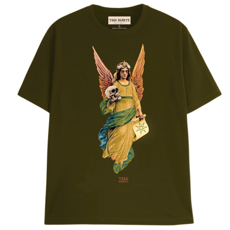 DEAD GIRL ANGEL T-Shirts DTG Small GREEN 