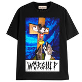 WORSHIP T-Shirts DTG Small BLACK 