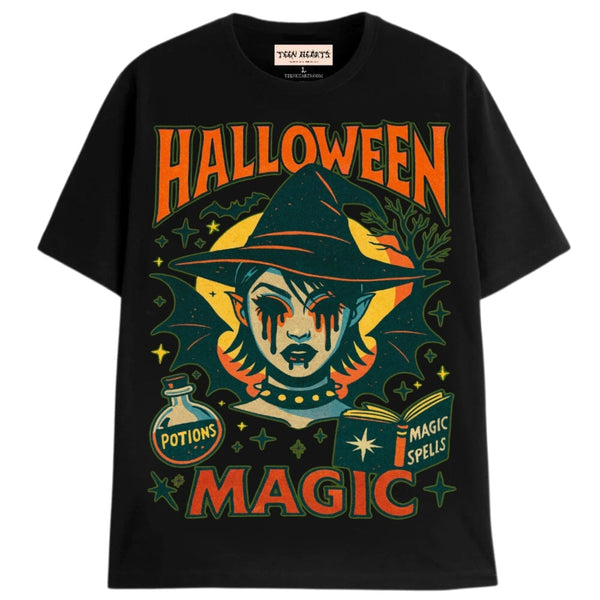 HALLOWEEN MAGIC T-Shirts MONSTERDIGITAL Small Black 