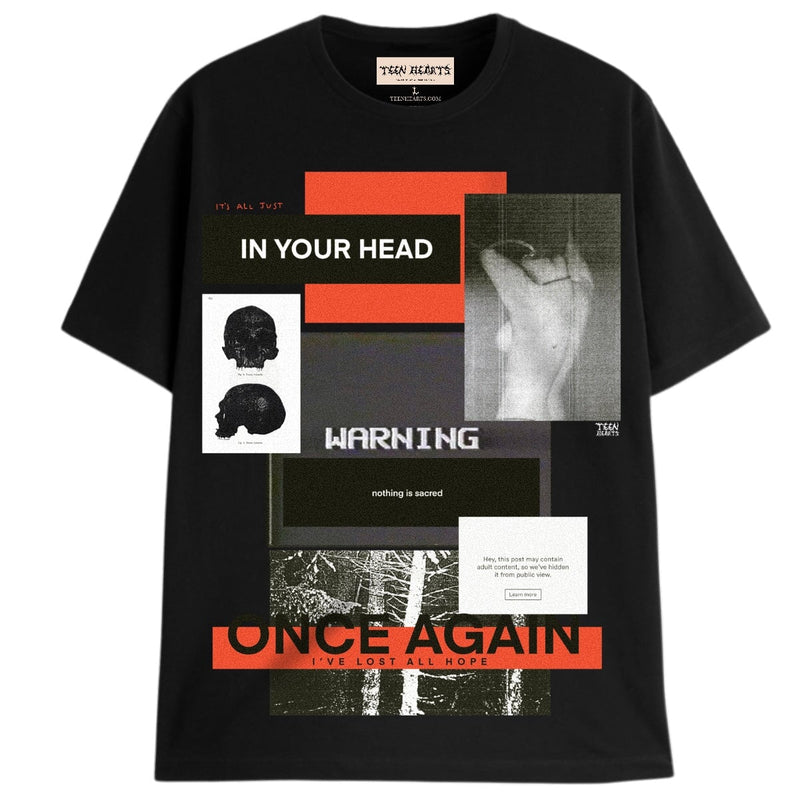 ALL IN YOUR HEAD T-Shirts DTG Small BLACK 