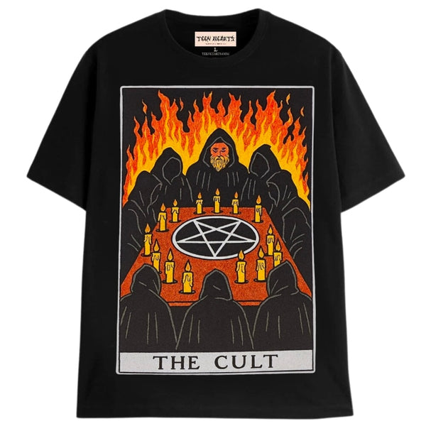 CULT TAROT TEE T-Shirts MONSTERDIGITAL Small Black 