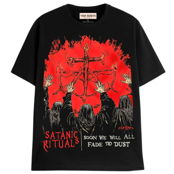 HAIL SATAN (Black) | T-Shirts – Teen Hearts Clothing