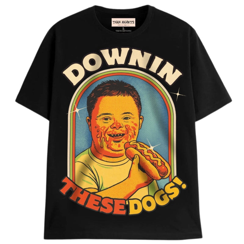 DOWNIN THESE DOGS T-Shirts MONSTERDIGITAL Small Black 