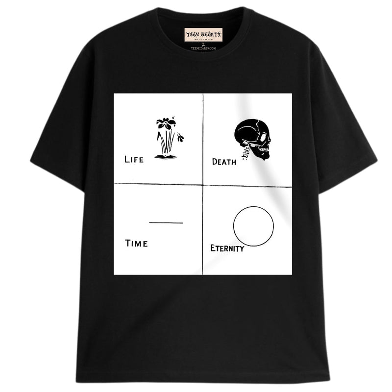 LIFE + DEATH T-Shirts DTG Small BLACK 