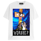 WORSHIP T-Shirts DTG Small WHITE 