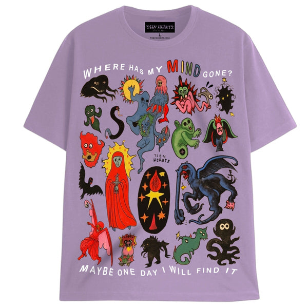 LOST MY MIND T-Shirts DTG Small LAVENDER 