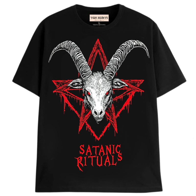 SATANIC RITUALS T-Shirts MONSTERDIGITAL Small Black 