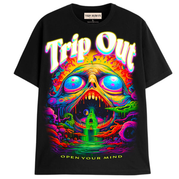 TRIP OUT T-Shirts DTG Small BLACK 