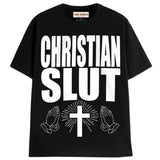 CHRISTIAN SLUT T-Shirts MONSTERDIGITAL Small Black 