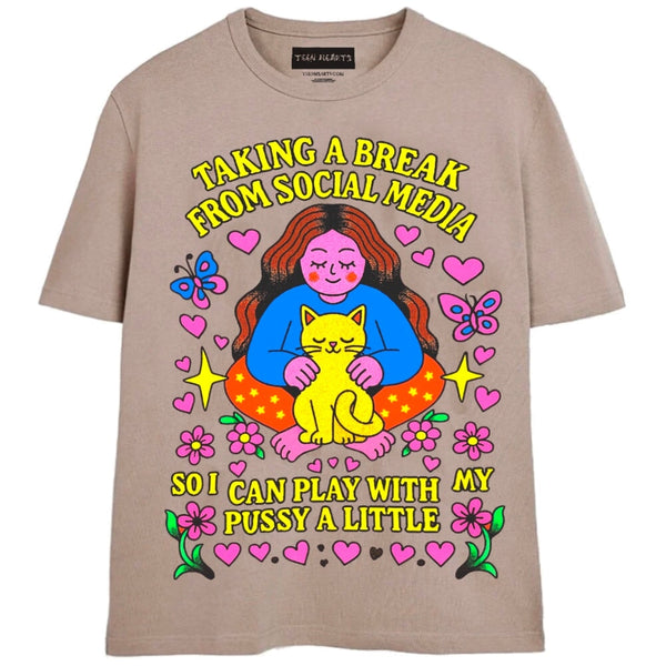 TAKING A BREAK T-Shirts MONSTERDIGITAL Small Tan 