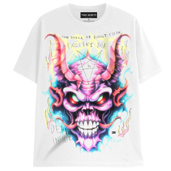 SATAN T-Shirts DTG Small WHITE 