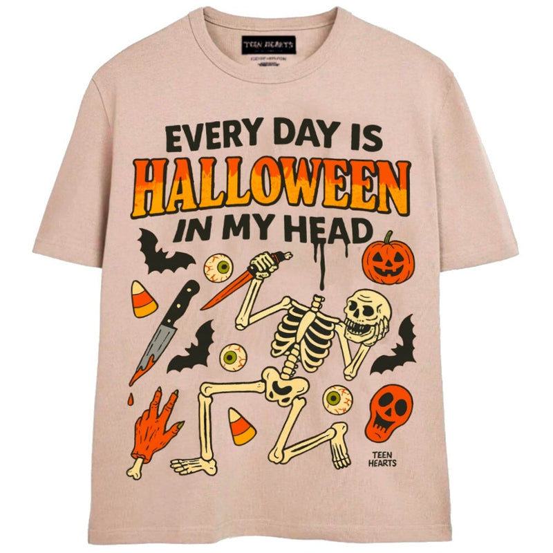 EVERYDAY IS HALLOWEEN T-Shirts MONSTERDIGITAL Small Tan 