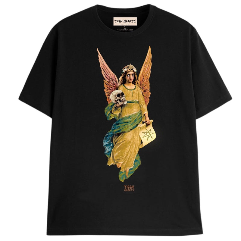 DEAD GIRL ANGEL T-Shirts DTG Small BLACK 