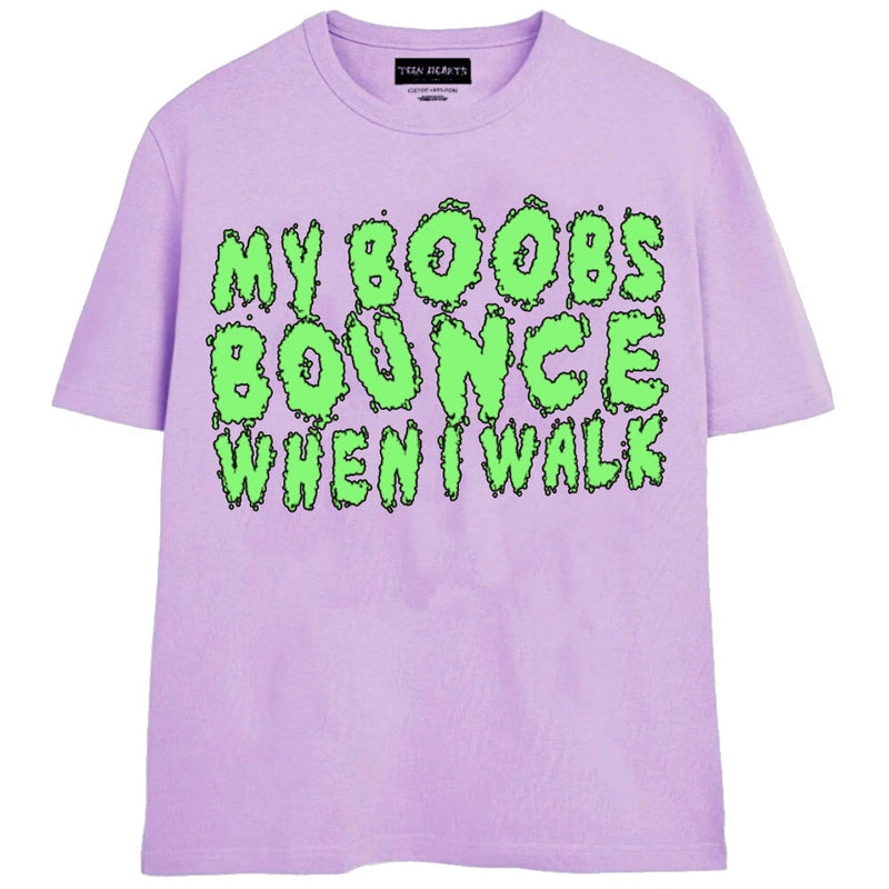 BOOBS BOUNCE T-Shirts MONSTERDIGITAL Small Lavender 