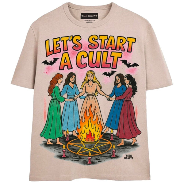 START A CULT T-Shirts MONSTERDIGITAL Small Tan 