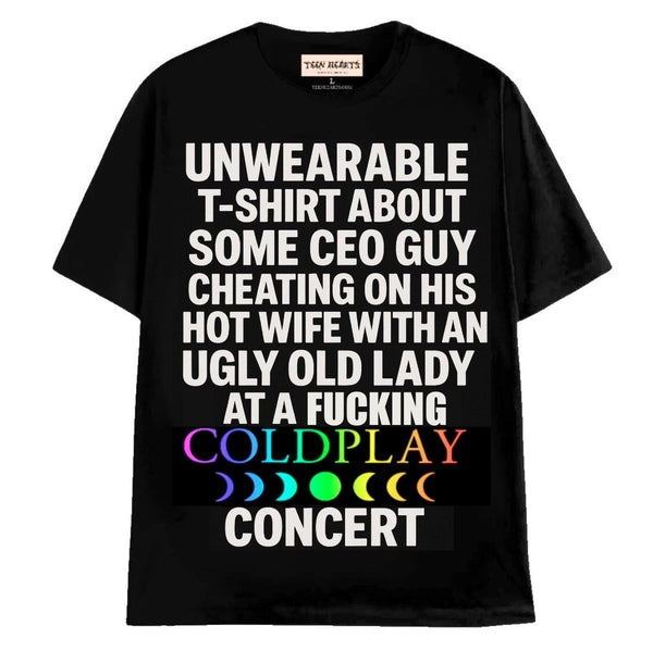 COLDPLAY CEO CHEATER TEE T-Shirts MONSTERDIGITAL Small Black 