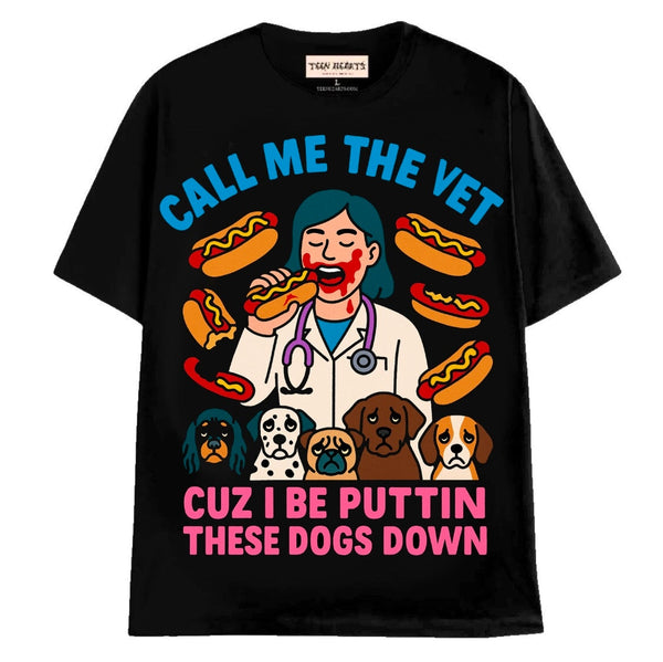 PUTTIN DOGS DOWN T-Shirts MONSTERDIGITAL Small Black 