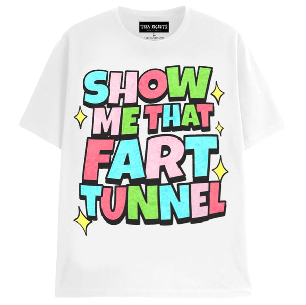 FART TUNNEL T-Shirts MONSTERDIGITAL Small WHITE 
