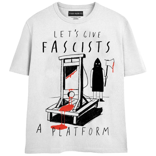 FASCISTS A PLATFORM T-Shirts MONSTERDIGITAL Small WHITE 