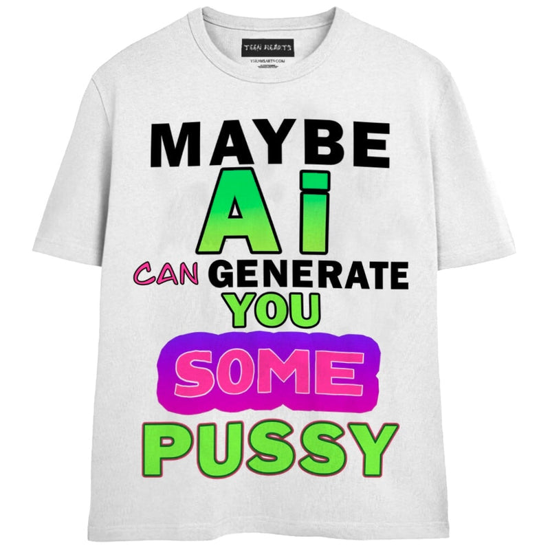 Ai GENERATED T-Shirts MONSTERDIGITAL Small White 