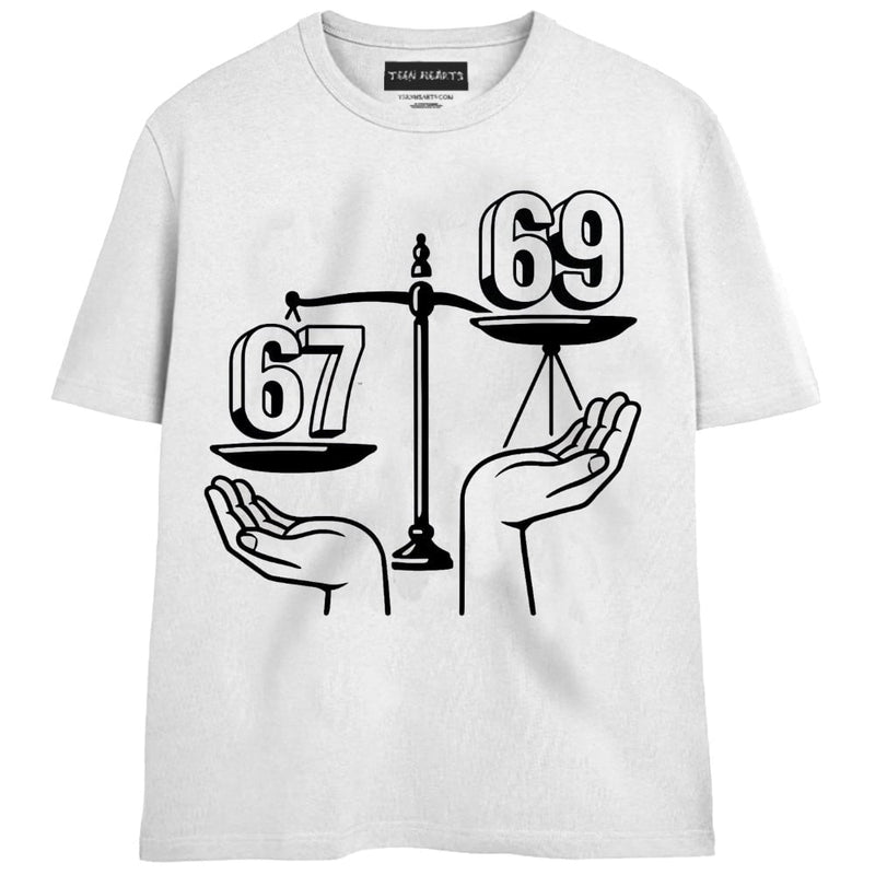 67 vs. 69 T-Shirts MONSTERDIGITAL Small White 