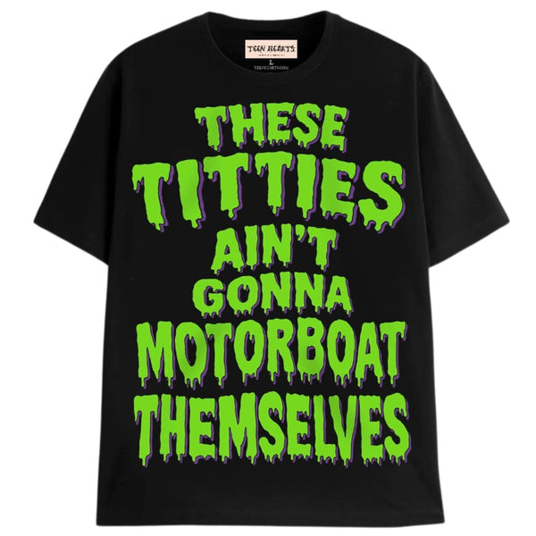 MOTORBOAT T-Shirts MONSTERDIGITAL Small Black 