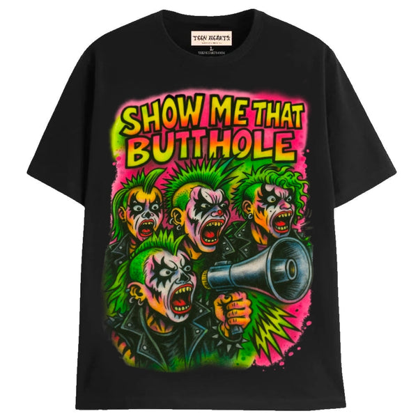 SHOW ME THAT BUTTHOLE T-Shirts MONSTERDIGITAL Small Black 
