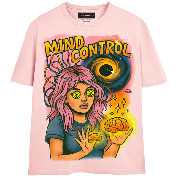 MIND CONTROL T-Shirts MONSTERDIGITAL Small Pink 