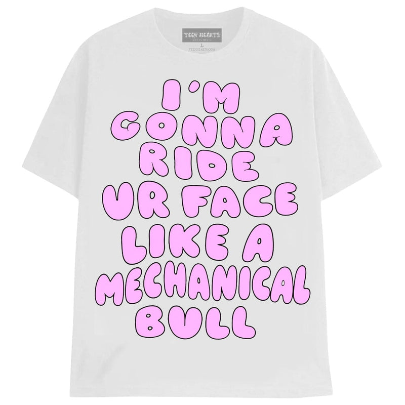 RIDE YOUR FACE T-Shirts MONSTERDIGITAL Small WHITE 