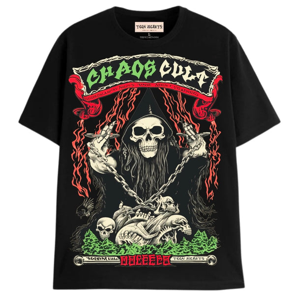 CHAOS CULT T-Shirts DTG Small Black 