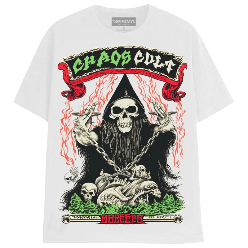 CHAOS CULT T-Shirts DTG Small White 