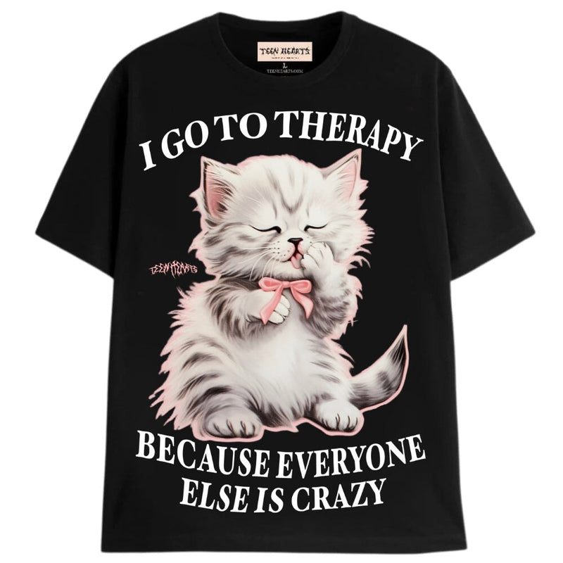 THERAPY T-Shirts DTG Small Black 