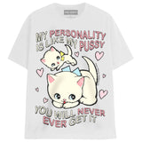 PERSONALITY T-Shirts DTG Small White 