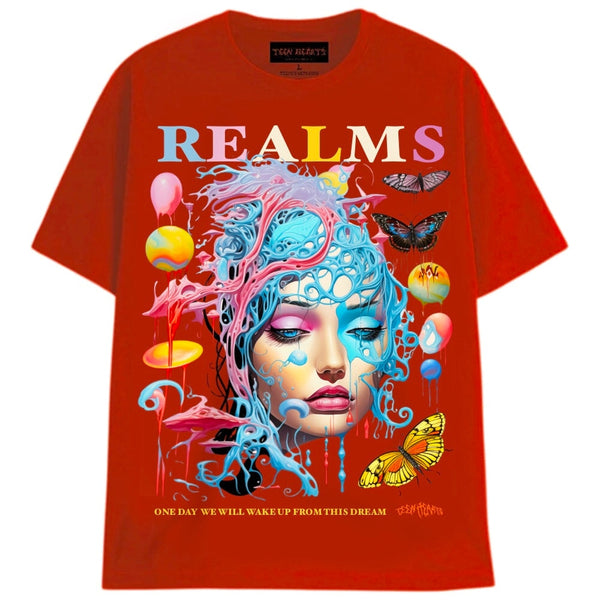 REALMS T-Shirts DTG Small Red 
