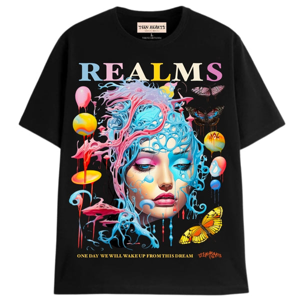 REALMS T-Shirts DTG Small Black 
