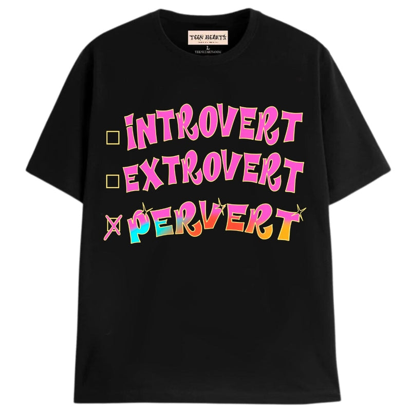 PERVERT T-Shirts DTG Small BLACK 