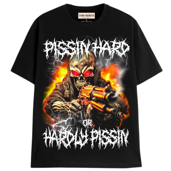 PISSIN HARD T-Shirts DTG Small BLACK 