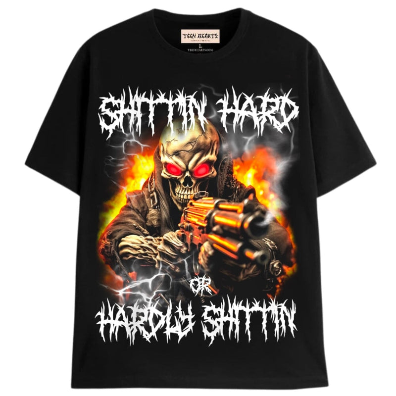 SHITTIN HARD T-Shirts DTG Small BLACK 